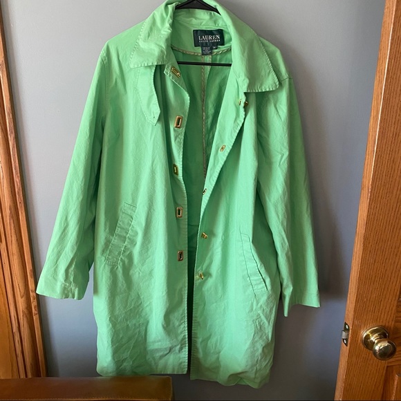 Lauren Ralph Lauren Jackets & Blazers - Lauren Ralph Lauren green trench coat
